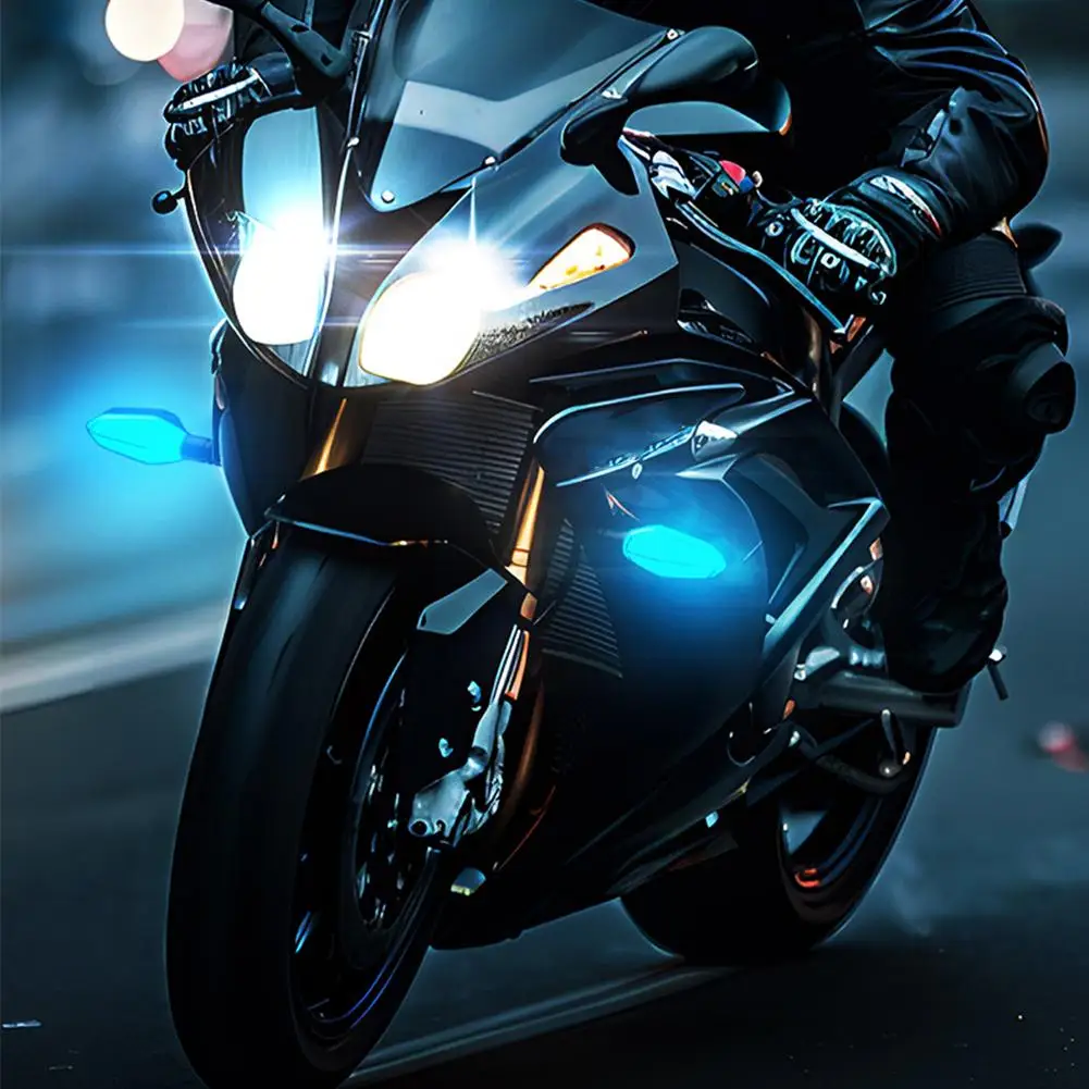 Motorcycle Projection Turn Signal Electric Vehicle Colorful Atmosphere LED Atmosphere Turn Signal High Brightness Warning Light thumbnail 5
