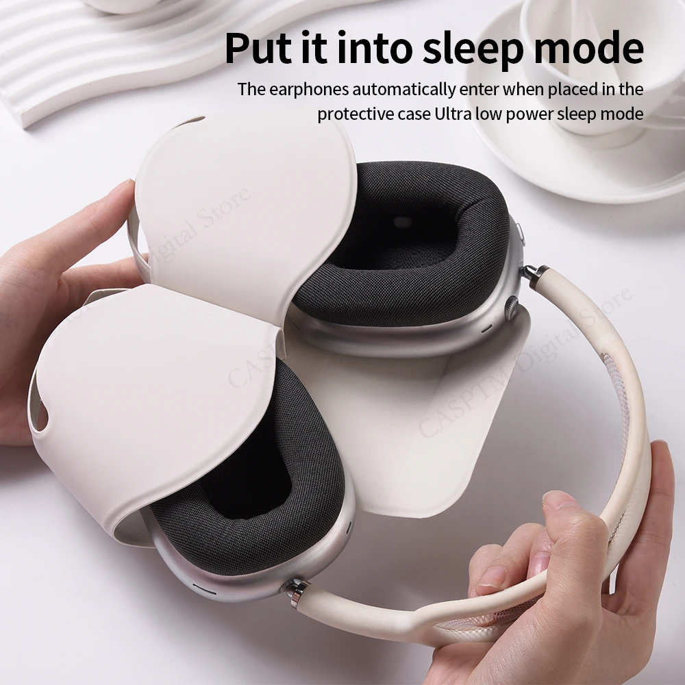 Luxury PU Headphones Cover For AirPods Max Case Anti-scratch Waterproof Protective Headset Cases For Apple AirPods Max Shell thumbnail 2