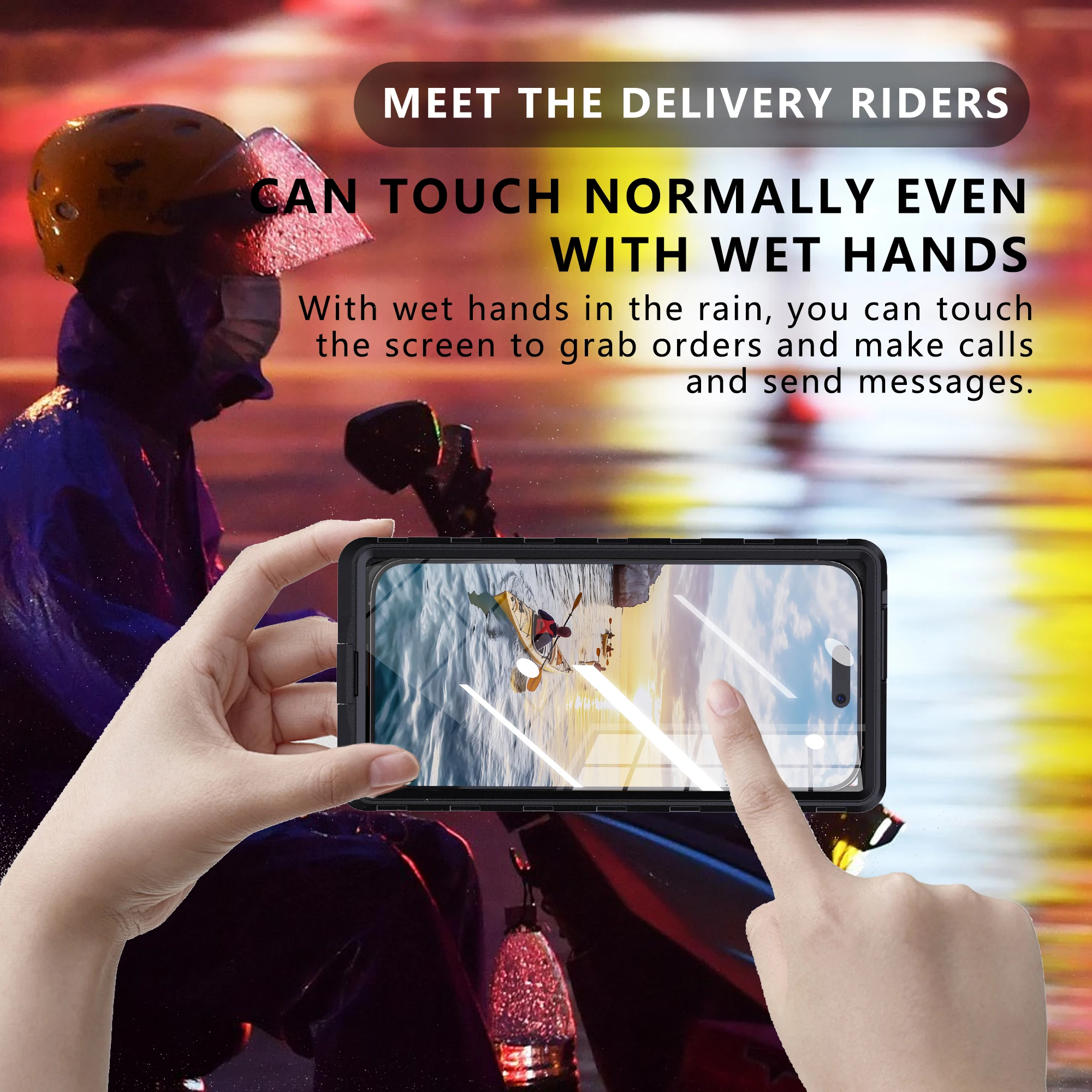 Shellbox Waterproof Phone Case for 6.9' Devices Transparent Universal Touch Screen Underwater Dust And Drop Protection IP68 New thumbnail 3