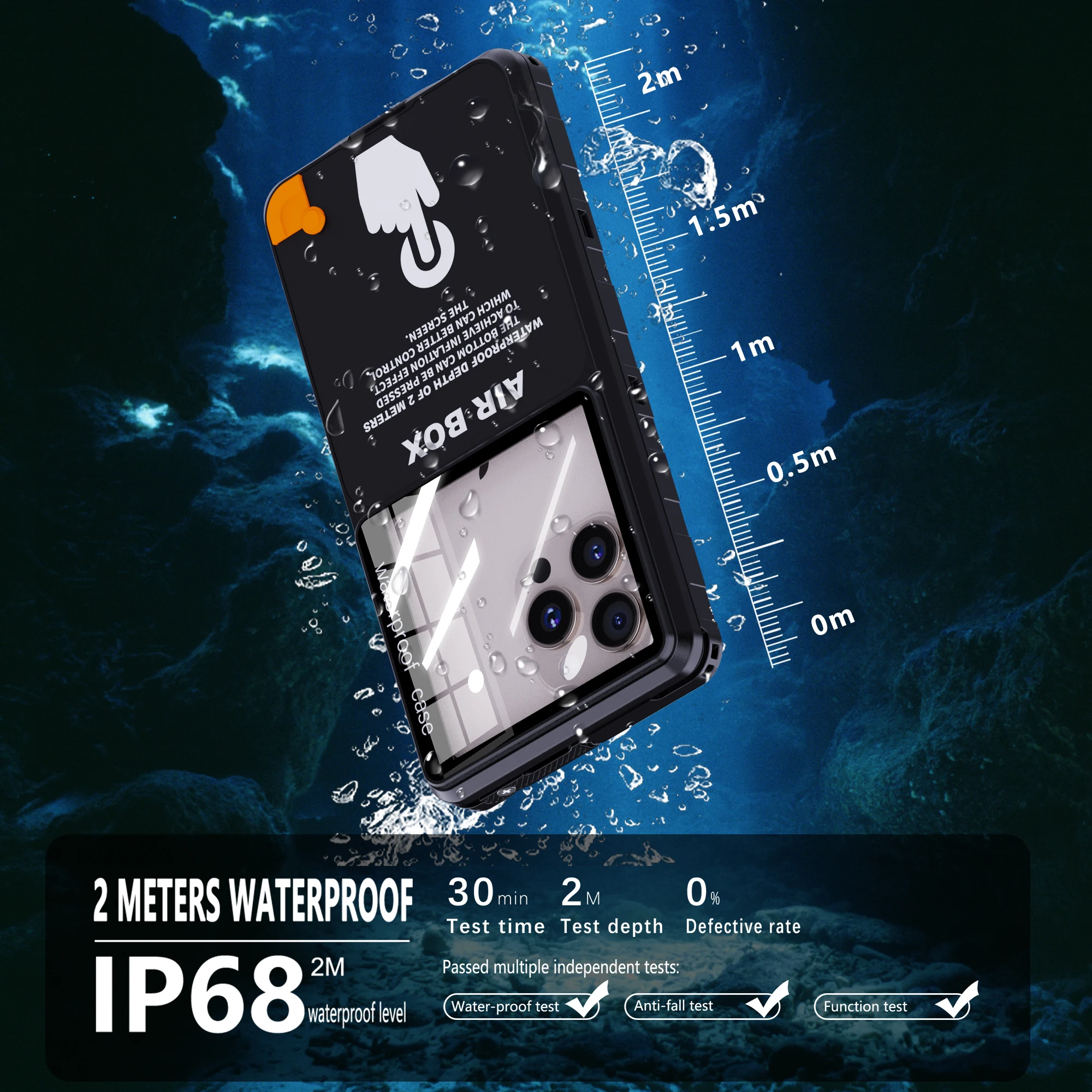 Shellbox Waterproof Phone Case for 6.9' Devices Transparent Universal Touch Screen Underwater Dust And Drop Protection IP68 New thumbnail 5