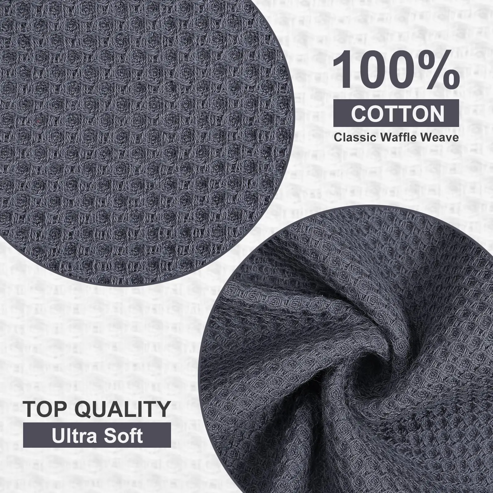 Olanly Kitchen Cotton Towels Honeycomb Breathable 100% Cotton Dish Cloths Reusable Absorbent Household Washable Cleaning Cloths thumbnail 2