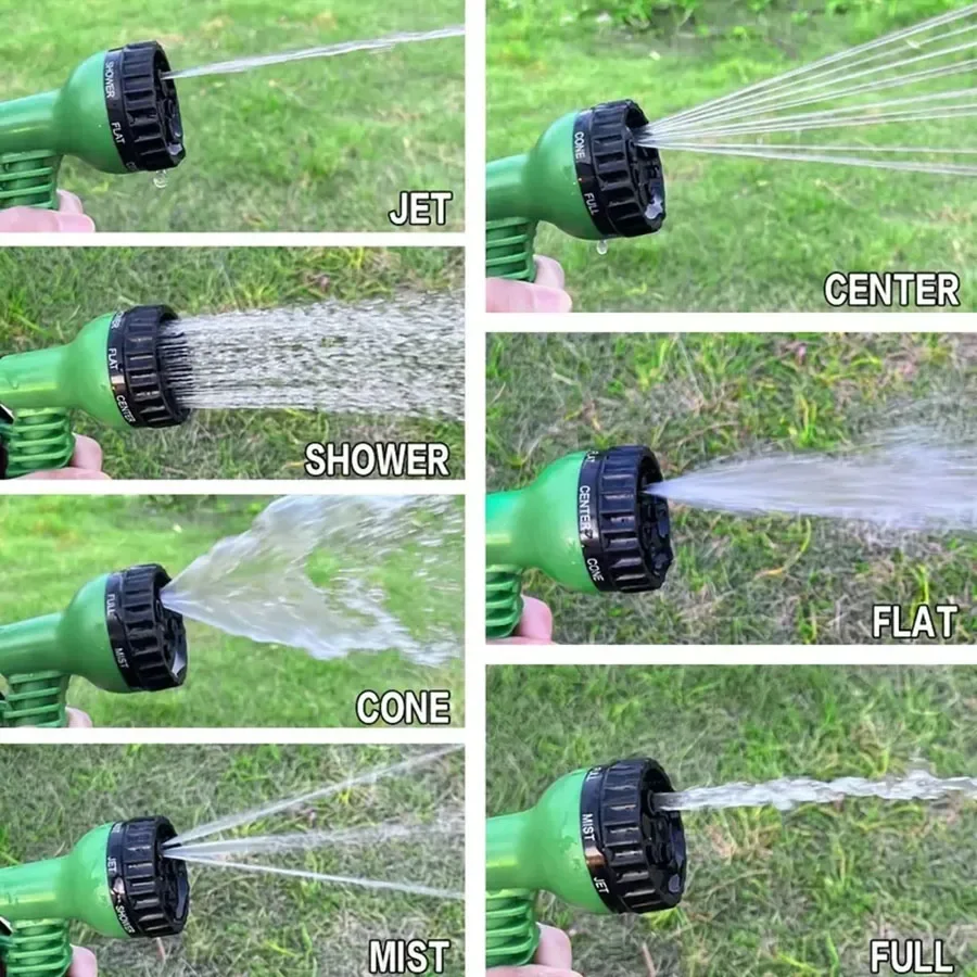 25FT-200FT Expandable Magic Hose Lightweight Design 7 Water Spraying Functions Gun Durable Materials Home Garden Watering Tools thumbnail 6