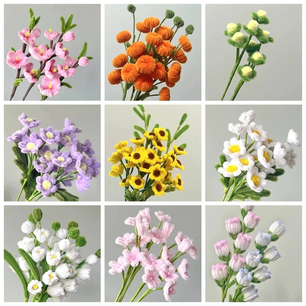 100pcs Colorful Chenille Stems Pipe Cleaners Kids Educational Toys Handmade Plush Tinsel Twist Sticks For DIY Craft Supplies thumbnail 2