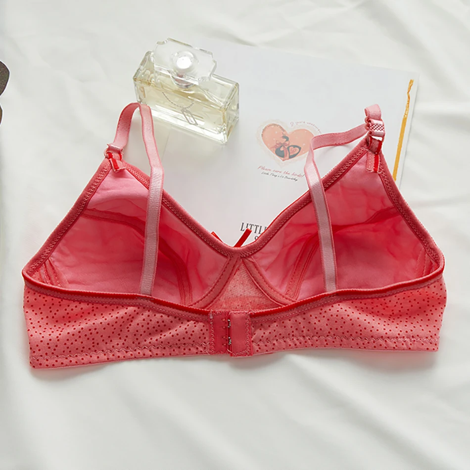 Girls Puberty Development Bra Solid Color Printed Cotton Fashionable Comfortable Girls Bra Lightweight Snug Fitting Underwear thumbnail 2
