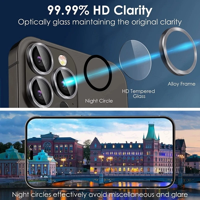 Titanium Alloy Tempered Glass Camera Lens Protector Cover for iPhone 16 ProMax iPhone16 Pro Max Plus Phone Lens Film Accessories thumbnail 5