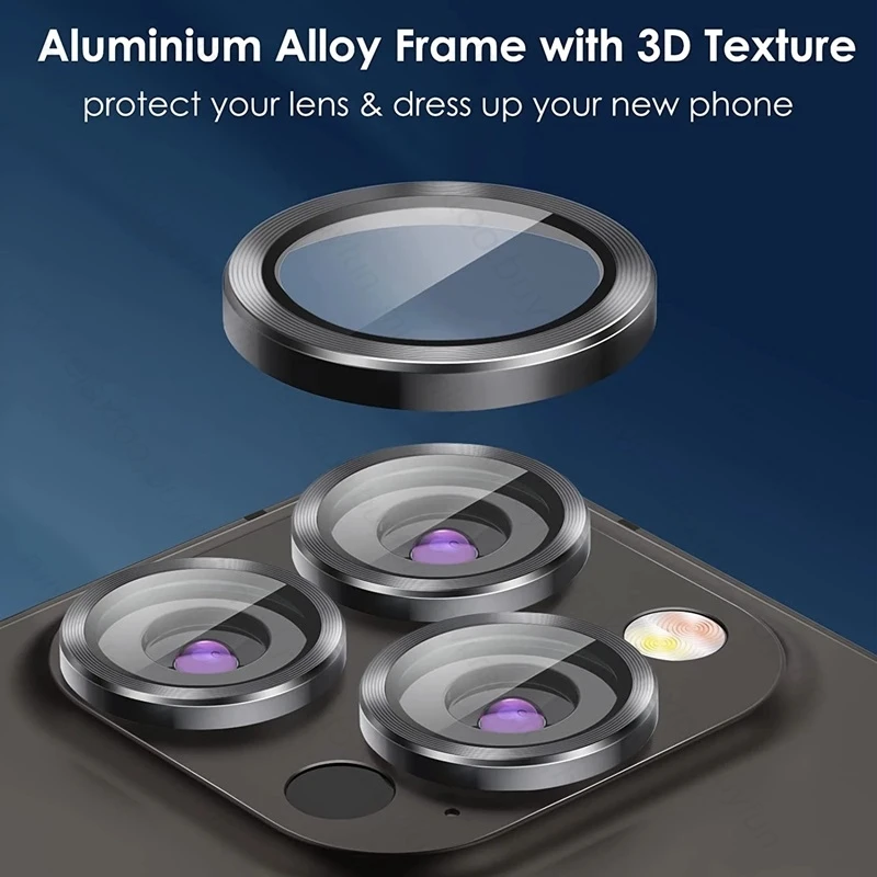 Titanium Alloy Tempered Glass Camera Lens Protector Cover for iPhone 16 ProMax iPhone16 Pro Max Plus Phone Lens Film Accessories thumbnail 2