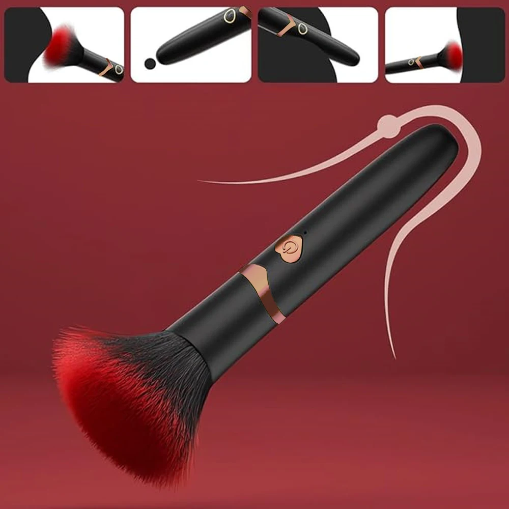 Vibrators Makeup Brush 7 Mode Vibration Nipple Clit Stimulator Female Bullet Massager Discreet Adult Sex Toy for Woman 18+ thumbnail 2