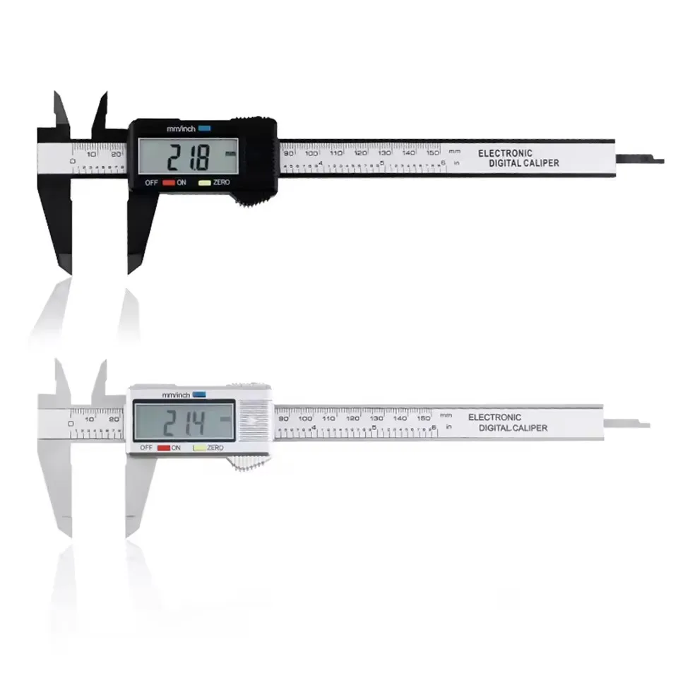 150mm 100mm Electronic Digital Caliper Carbon Fiber Dial Vernier Caliper Gauge Micrometer Measuring Tool Digital Ruler thumbnail 3