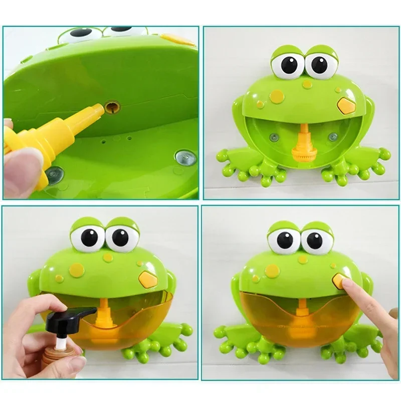 New Baby Bath Bubble Machine Crabs Frog Music Kids Bath Toy Bathtub Soap Automatic Bubble Maker Baby Bathroom Toy for Children thumbnail 5