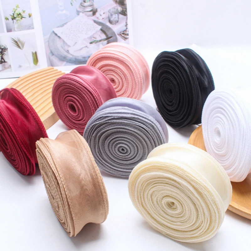 10Yards Fishtail Chiffon Ribbon Wavy Edged Organza Ribbon For DIY Crafts Bouquet Gift Wrapping Wedding Decoration Sewing Accesso thumbnail 3