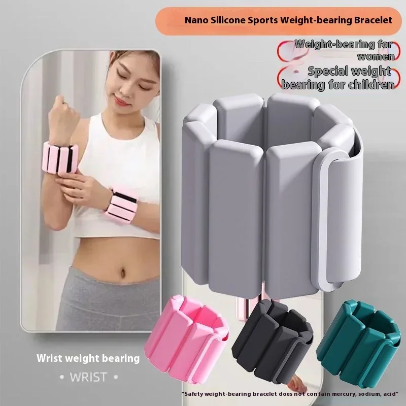 A Pair Sports Weight-bearing Bracelets Adjustable Wearable Wrist & Ankle Silicone Weights Bracelets for Running Training Fitness thumbnail 3