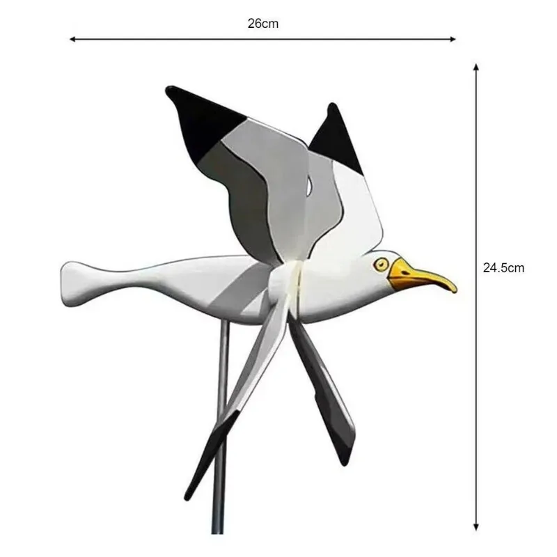2025 New Seagull Windmill Garden Outdoor Bird Holiday Decorative Wind Spinners Personalized Courtyard Decor Gift Accessories thumbnail 6