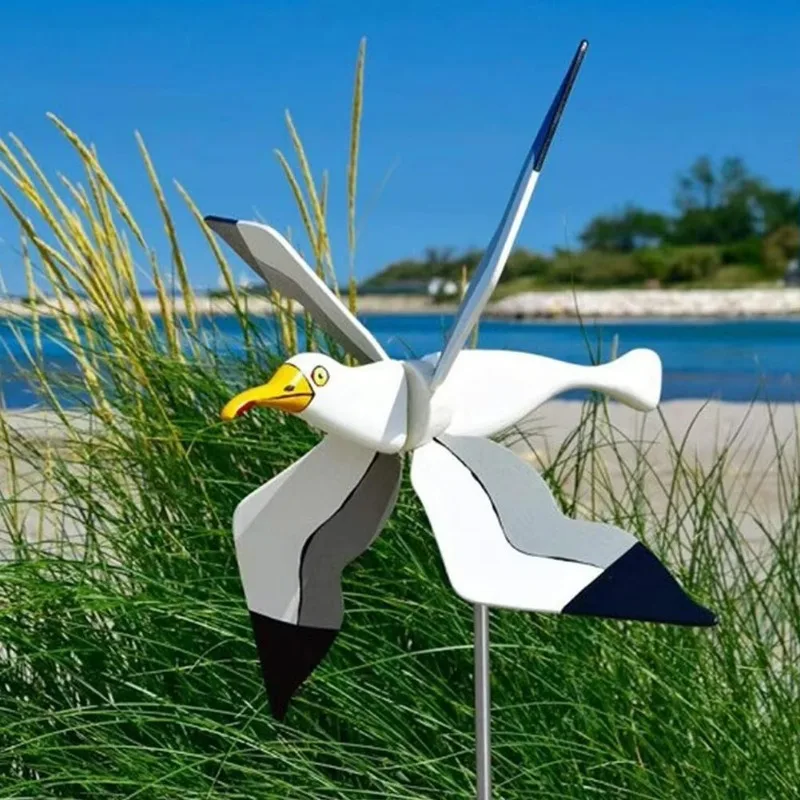 2025 New Seagull Windmill Garden Outdoor Bird Holiday Decorative Wind Spinners Personalized Courtyard Decor Gift Accessories thumbnail 3