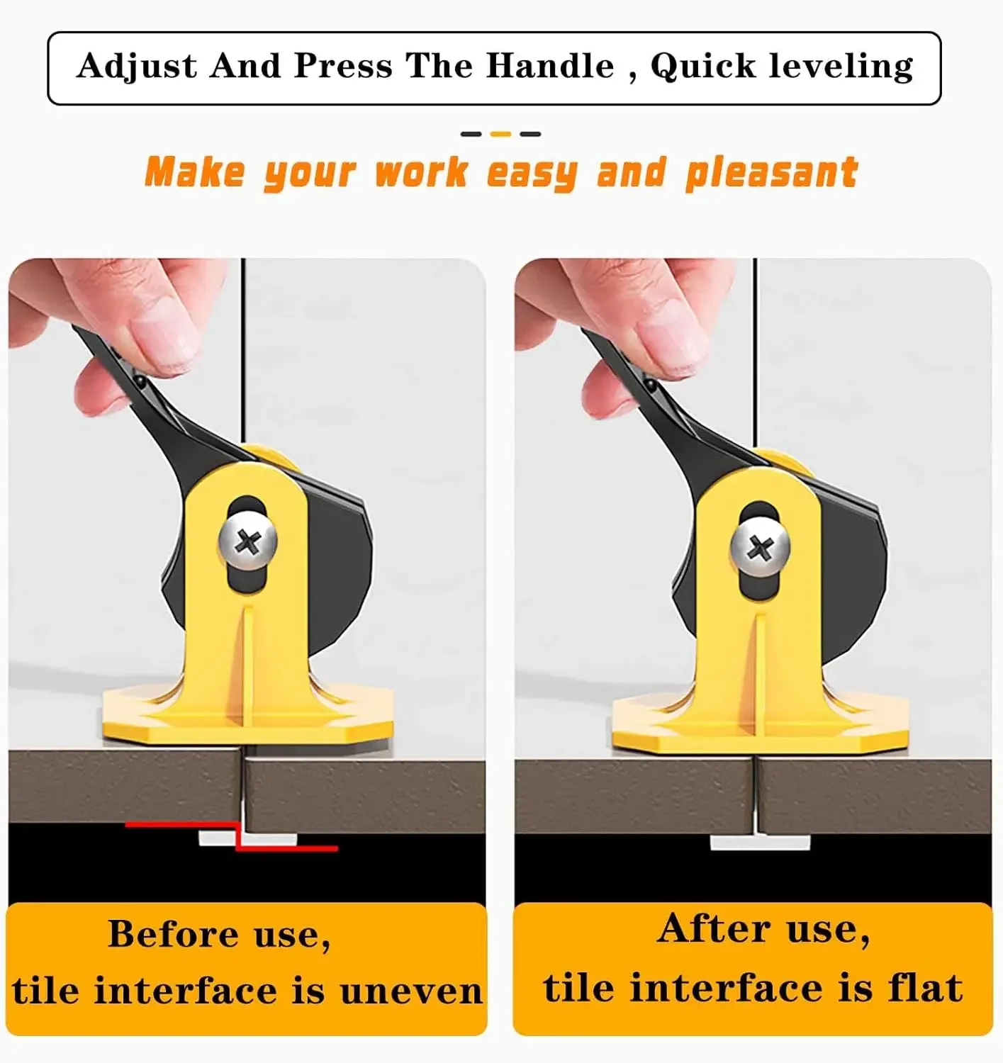 Reusable Floor Porcelain Tile Leveling System Clips Ceramic Levelers Kit for Tile Laying Fixing Wall Tile Construction Tools thumbnail 5