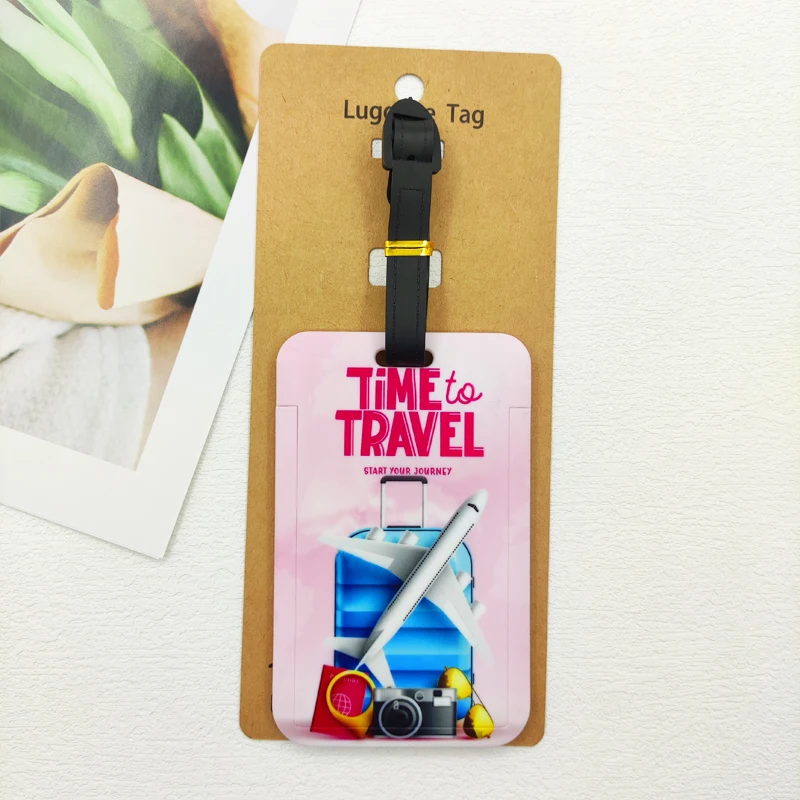 Let's Travel Luggage Label Men Travel Luggage Tag Boys Suitcase ID Address Holder Baggage Boarding Portable Suitcase Ticket thumbnail 6
