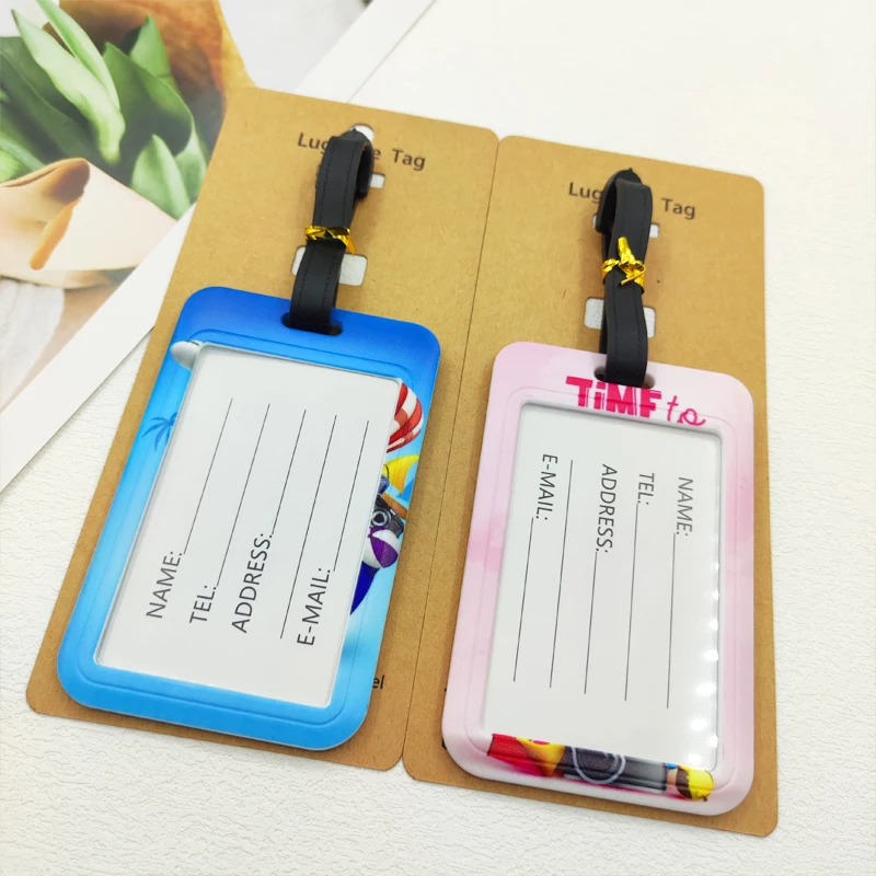 Let's Travel Luggage Label Men Travel Luggage Tag Boys Suitcase ID Address Holder Baggage Boarding Portable Suitcase Ticket thumbnail 4