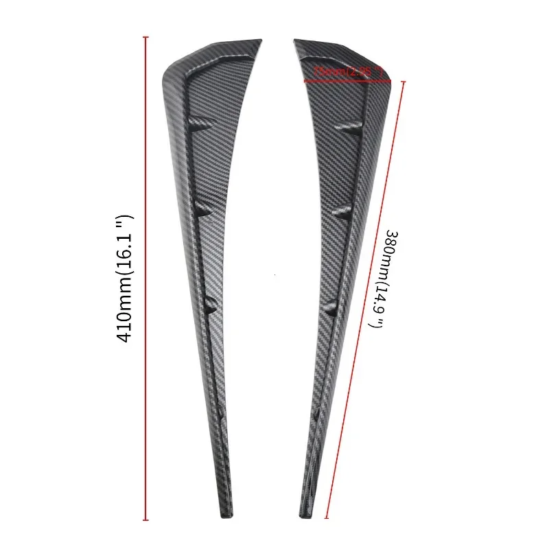 2 Pcs Universal Car Fender Side Vents ABS Spoiler Fender Decorative Stickers Car Side Fender Vent Air Wing Cover Car Accessories thumbnail 4