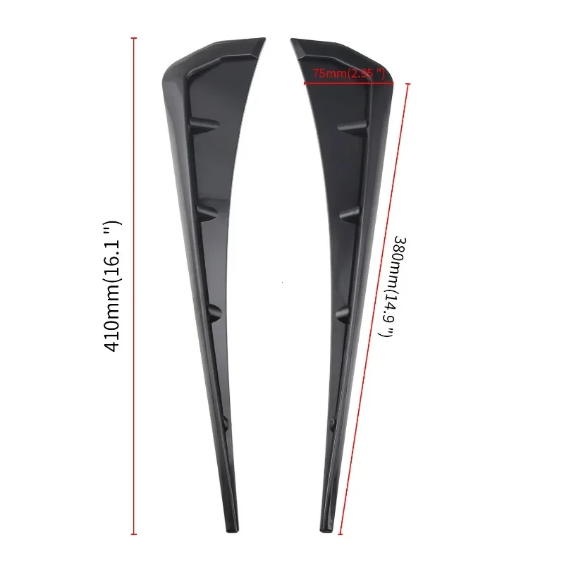 2 Pcs Universal Car Fender Side Vents ABS Spoiler Fender Decorative Stickers Car Side Fender Vent Air Wing Cover Car Accessories thumbnail 3