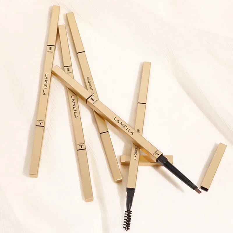 5 Color Waterproof Matte Eyebrow Pen Makeup Double Head Long Lasting Brown Non-Smudged Eye Brow Pencil Tint with Brush Cosmetics thumbnail 6