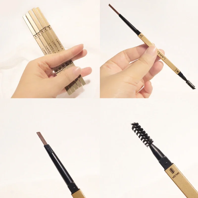 5 Color Waterproof Matte Eyebrow Pen Makeup Double Head Long Lasting Brown Non-Smudged Eye Brow Pencil Tint with Brush Cosmetics thumbnail 5