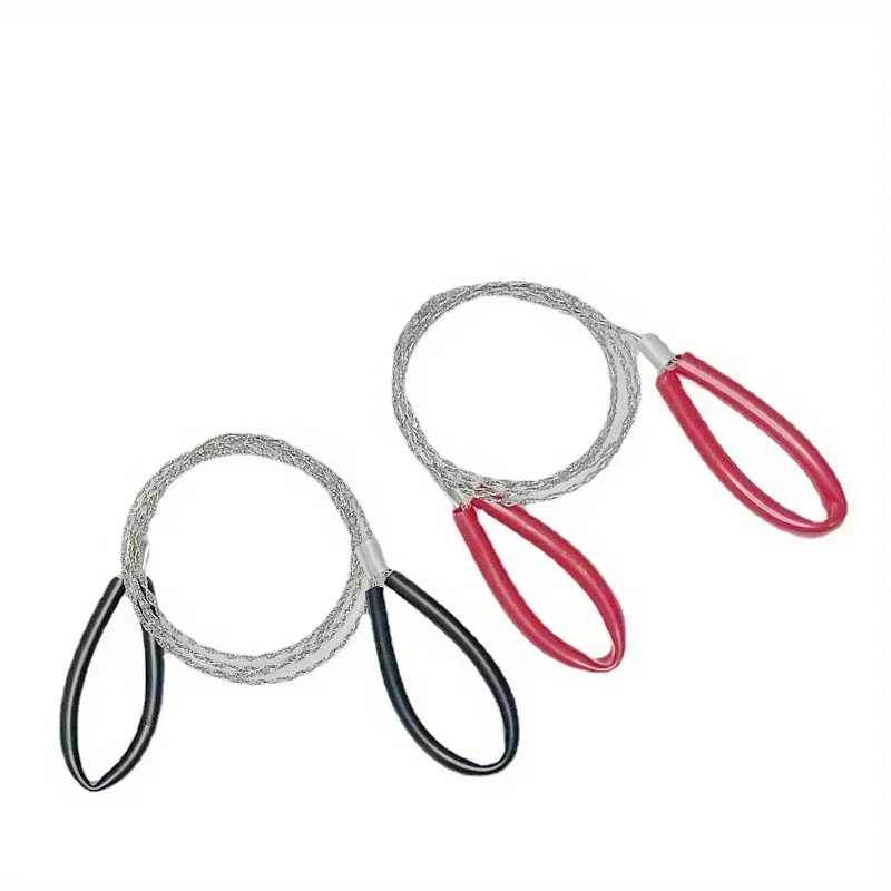 1pc Leather Cover Stainless Steel Wire Saw Wilderness Survival Outdoor Camping Hike Mini Hand Pulled Rope Saw Survival Equipment thumbnail 3