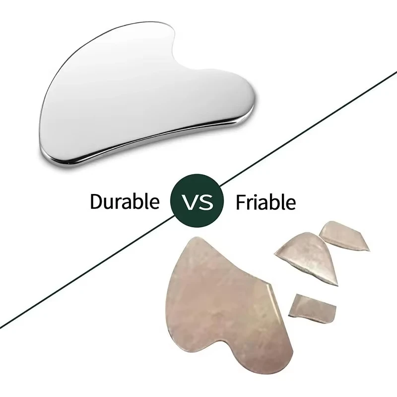 304 Stainless Steel Gua Sha Facial Tools Face Massage Tools Smooth Sturdy Metal Scraper Guasha Tool Face Body Reduce Puffiness thumbnail 3