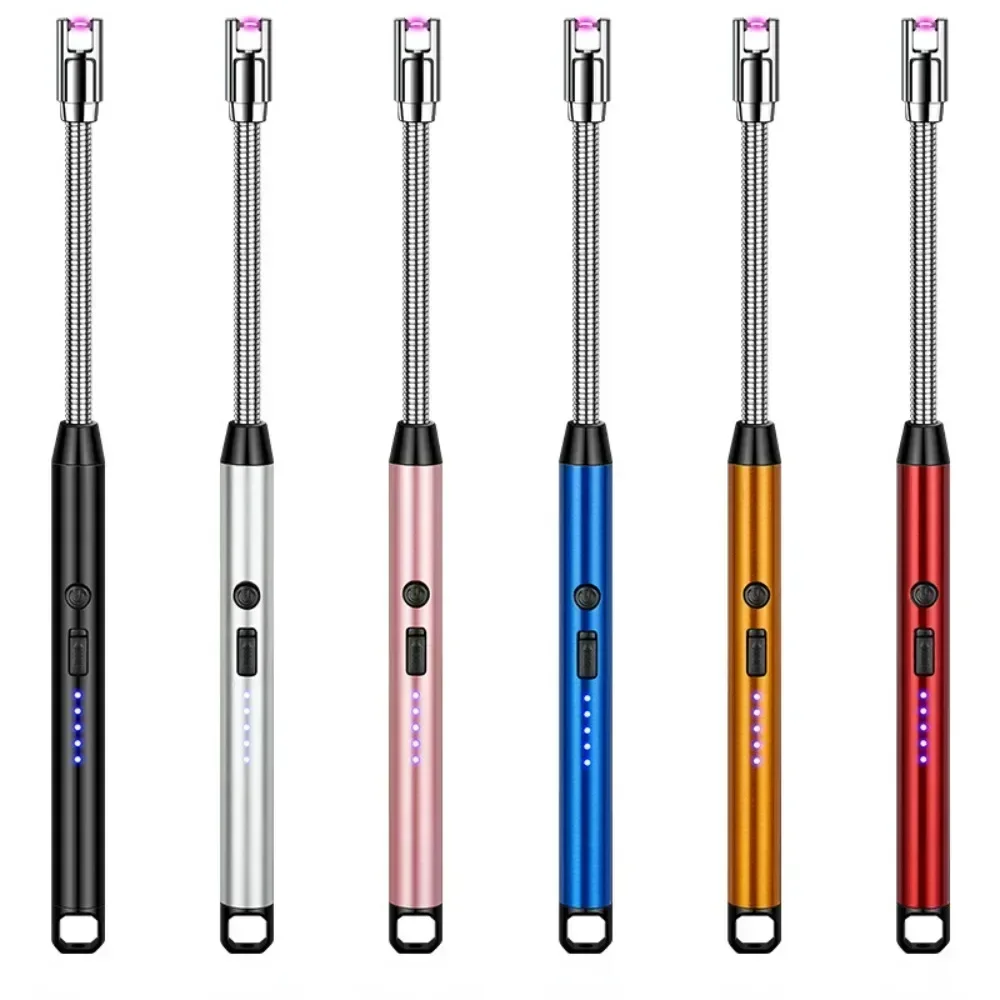 Kitchen USB Electric Arc Lighter Rechargeable Windproof BBQ Flameless Plasma Candle Long Lighters Hose Gas Stove Ignition Gun thumbnail 6