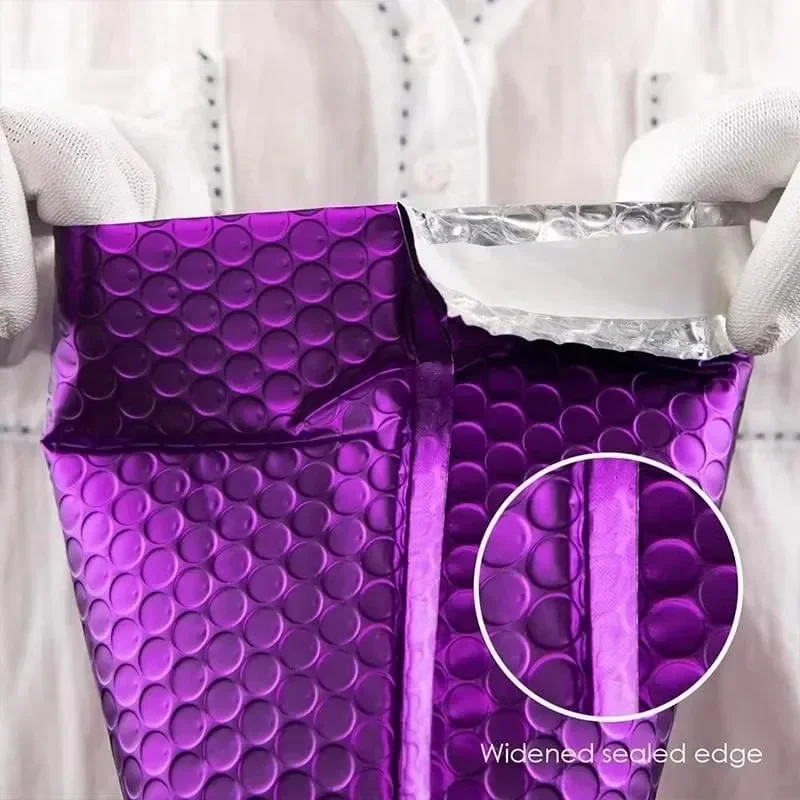 Multicolor Shipping Packaging Holographic Small Business Supplies 50Pcs Bubble Mailer Metal Bags Envelope Mailing Office School thumbnail 2