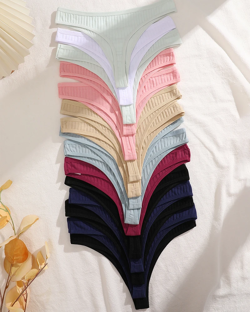15Pcs Cotton Panties G-String Women Panties Sexy Underwear Female Lingerie Thong Briefs for Woman Solid Color Intimate Pantys thumbnail 5