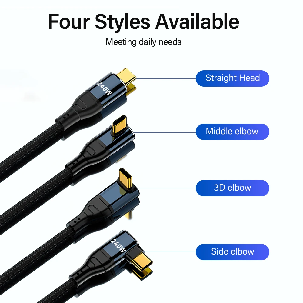 240W USB Type C Cable Super fast charge for iPhone 16 15 Pro Max Macbook Samsung S23 Xiaomi PD3.1 Data Charger Wire USBC 2m 3m thumbnail 4