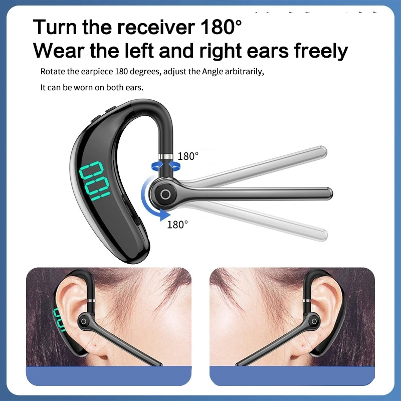 Wireless Bluetooth Headphones With Microphone Earphones Handsfree Noise Canceling Headset For Talking Business Driving Audifonos thumbnail 3