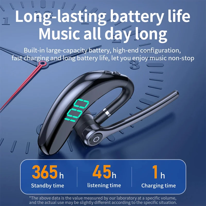 Wireless Bluetooth Headphones With Microphone Earphones Handsfree Noise Canceling Headset For Talking Business Driving Audifonos thumbnail 2