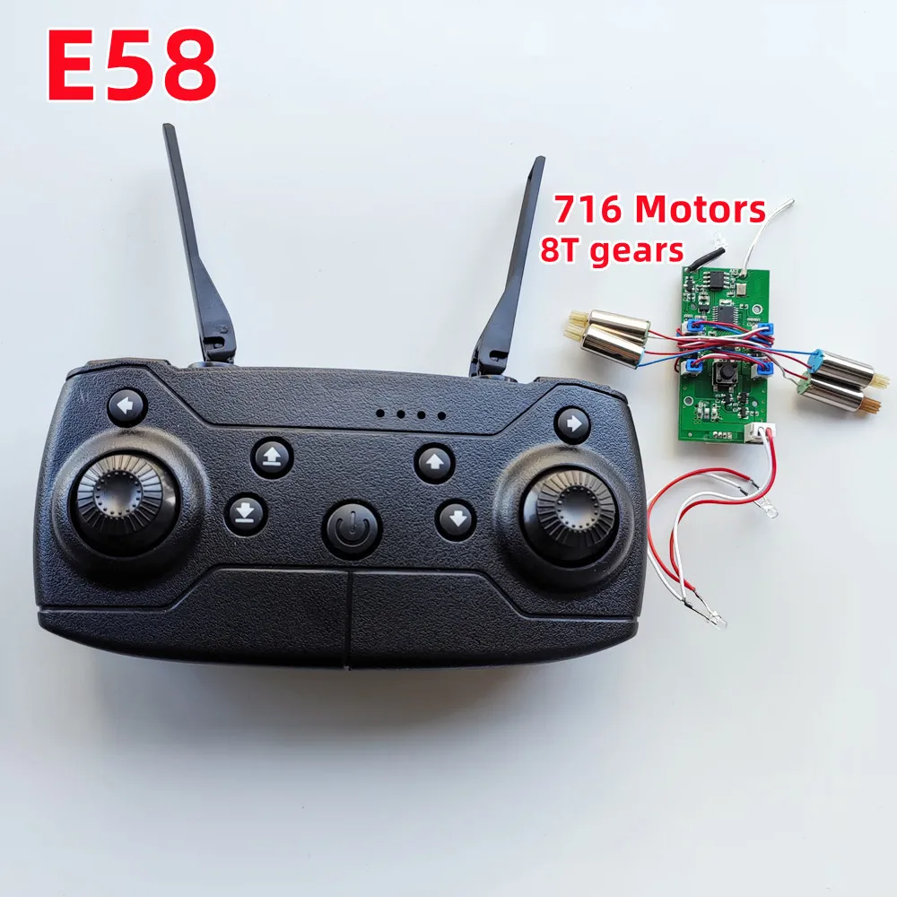 E88 804 E58 Remote Controller With Receiver Board DIY RC Drone Mini Quadrocopter 3.7V Coreless Motors Model Parts thumbnail 5