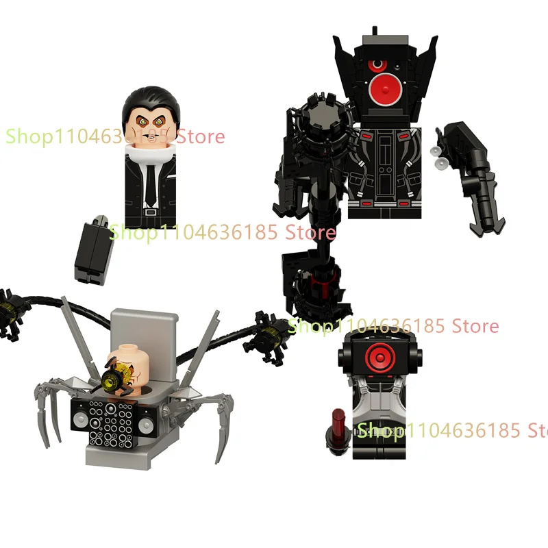New KDL SWAT Skibidi Toilet Man Figures Anime Block Toys TvMan Titan Cameraman Speakerman Bricks Model Toy Birthday Gift thumbnail 5