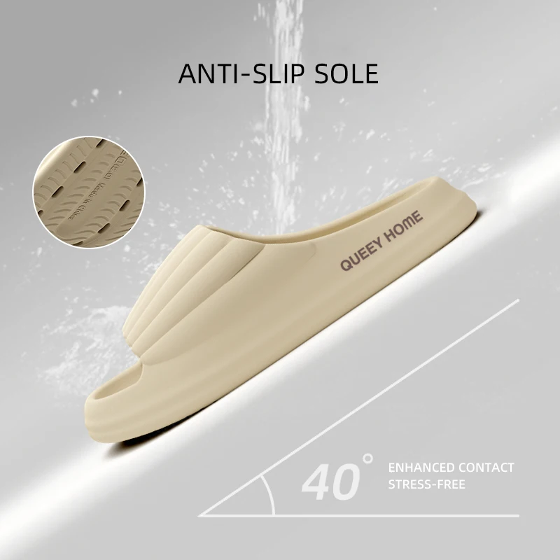 Stylish Men's Slippers Thick Sole Pressure Distribution Soft Bouncy Comfort Beach Sandals Anti Slip Lightweight Shoes Men Women thumbnail 5