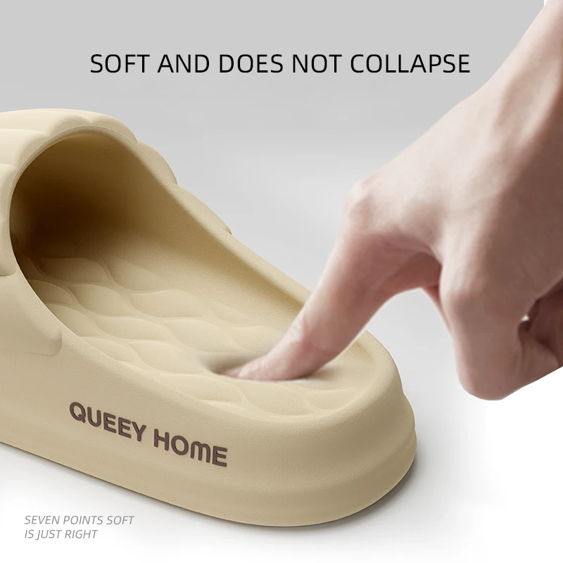 Stylish Men's Slippers Thick Sole Pressure Distribution Soft Bouncy Comfort Beach Sandals Anti Slip Lightweight Shoes Men Women thumbnail 4