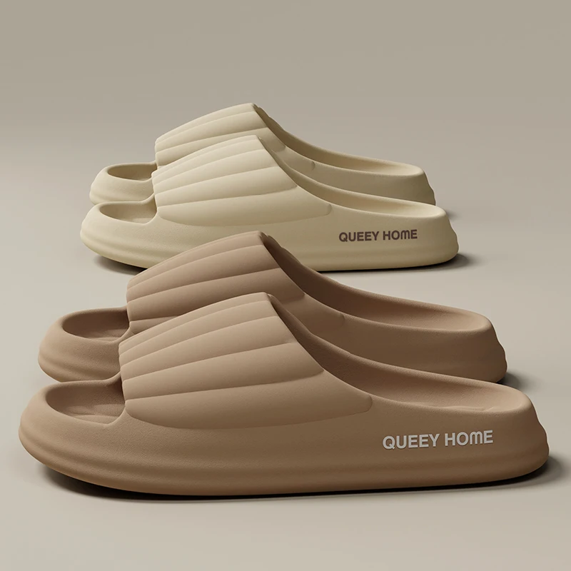 Stylish Men's Slippers Thick Sole Pressure Distribution Soft Bouncy Comfort Beach Sandals Anti Slip Lightweight Shoes Men Women thumbnail 3