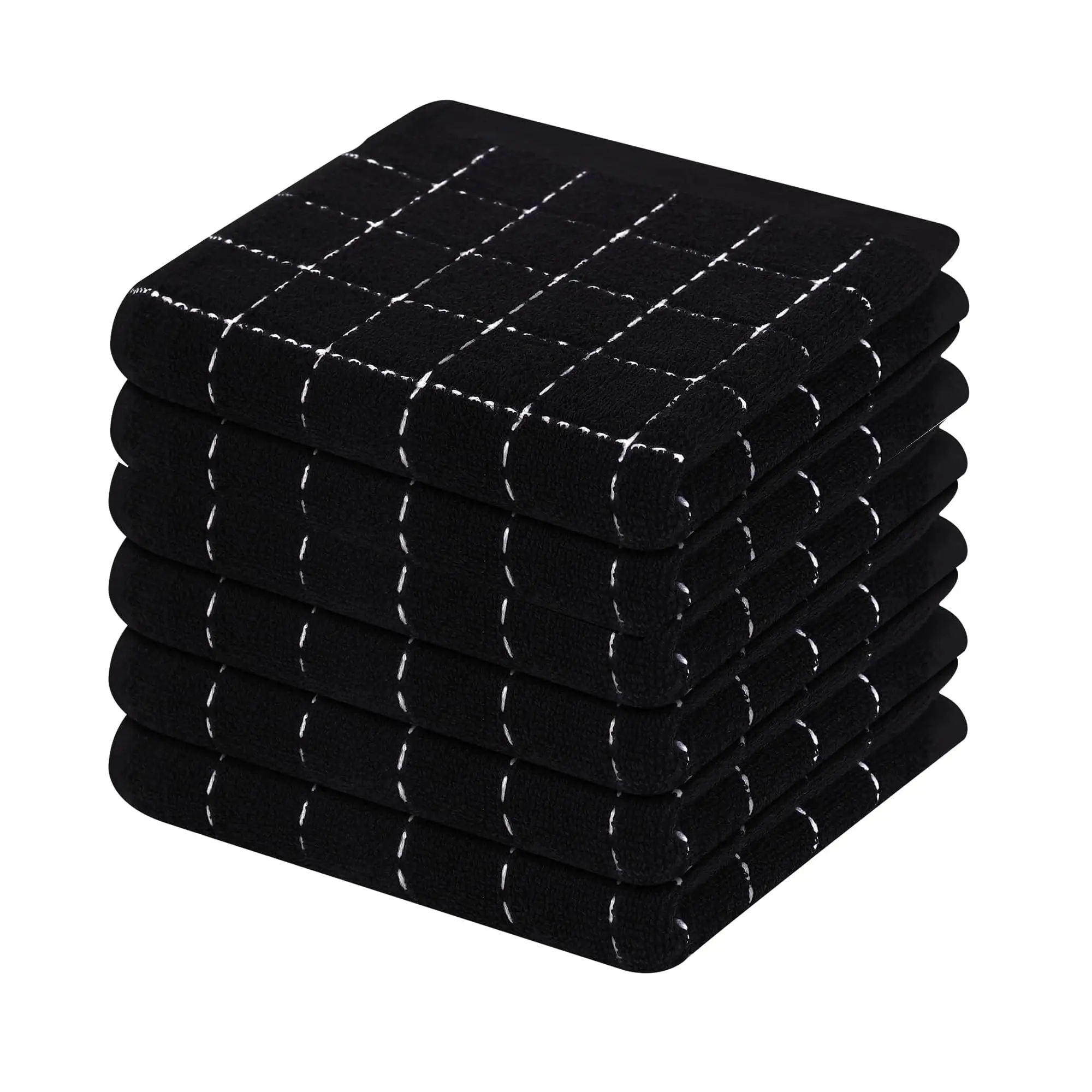 Homaxy 2/4Pcs Cotton Dish Towels Dishcloth Ultra Soft And Absorbent Kitchen Towels Household Cleaning Tools Kitchen Wash Cloth