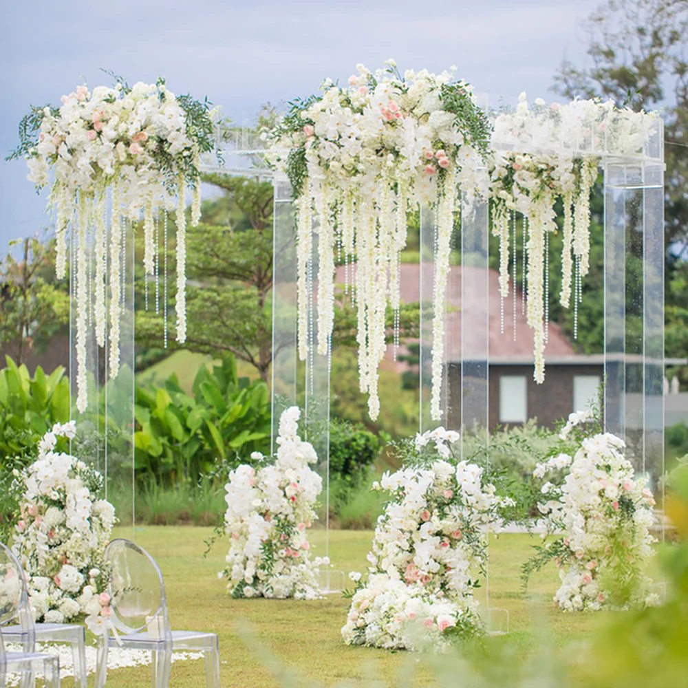 10pcs Silk Wisteria Garland 1M Artificial Orchid Flower Rattan String Vine For Party Wedding Arch Garden Home Hanging Wall Decor thumbnail 3