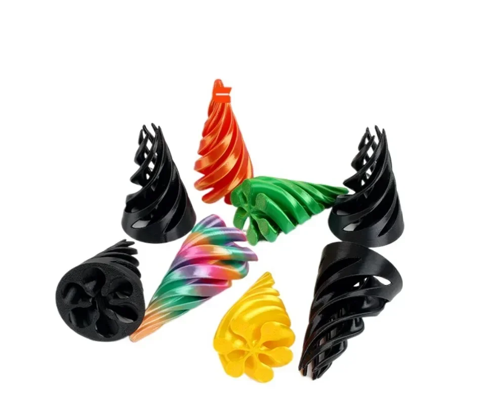 3D Printed Spiral Fidget Toys Decompression Spinning Three-Dimensional Structure Fingertip Dual Color Stress Relief Toy thumbnail 3
