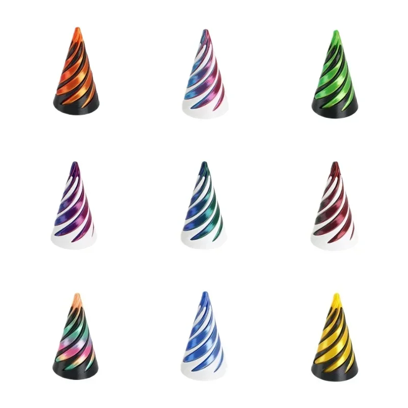 3D Printed Spiral Fidget Toys Decompression Spinning Three-Dimensional Structure Fingertip Dual Color Stress Relief Toy thumbnail 4