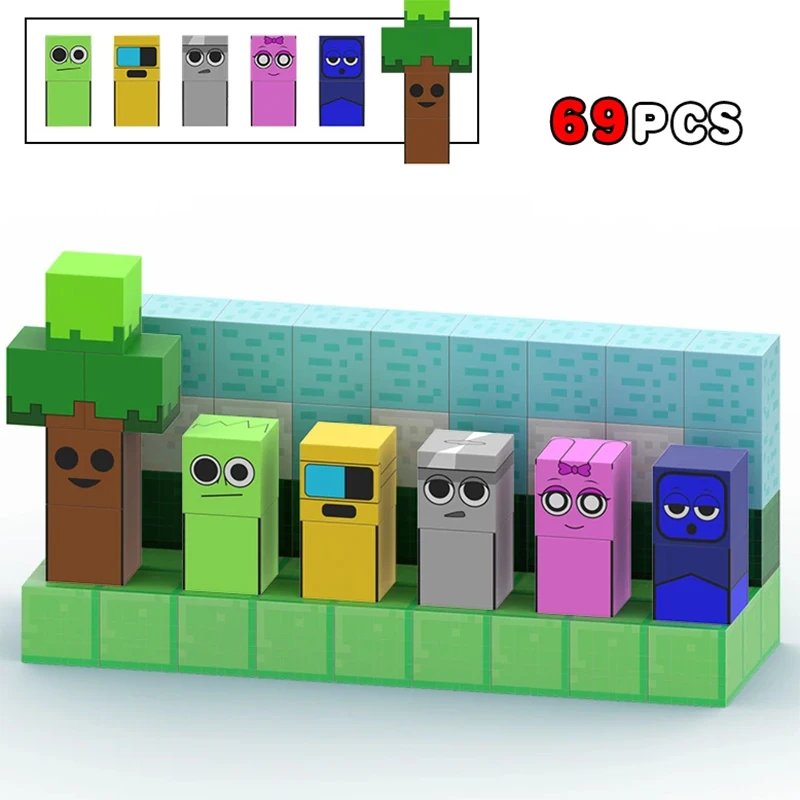 Sprunki Figures Magnetic Blocks Set Build Mine Magnet World Frozen Edition Sensory Toys Princess Castle Birthday Gifts for Kid thumbnail 2
