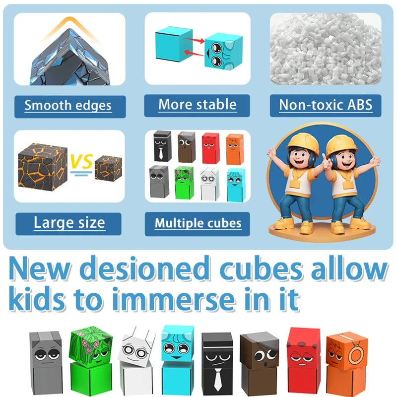 Sprunki Figures Magnetic Blocks Set Build Mine Magnet World Frozen Edition Sensory Toys Princess Castle Birthday Gifts for Kid thumbnail 5