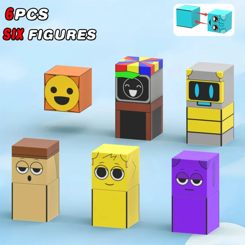 Sprunki Figures Magnetic Blocks Set Build Mine Magnet World Frozen Edition Sensory Toys Princess Castle Birthday Gifts for Kid thumbnail 3