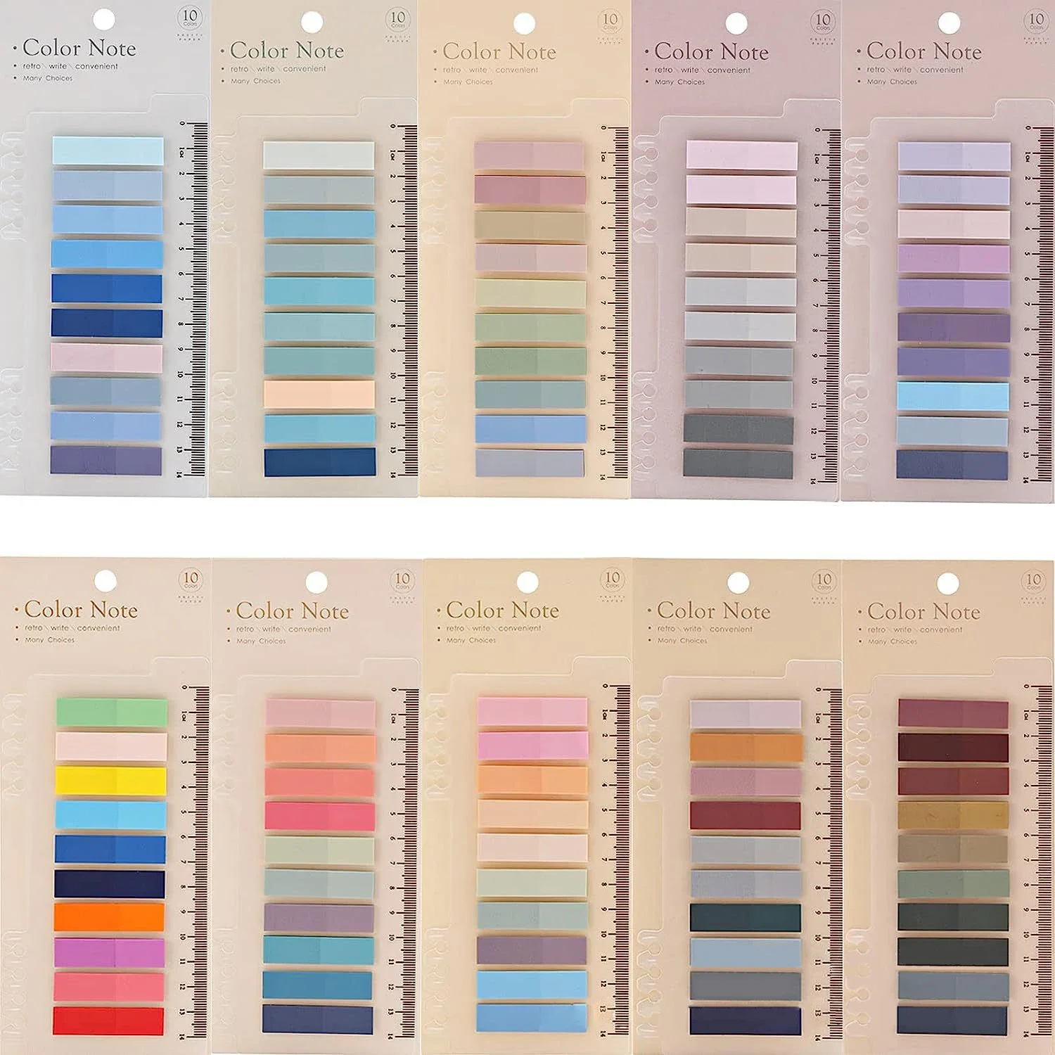 200Sheets Morandi Transparent Index Notes Paper Tabs Sticky for page Marker Planner Stickers Strip Sticky Office School Supplies thumbnail 2