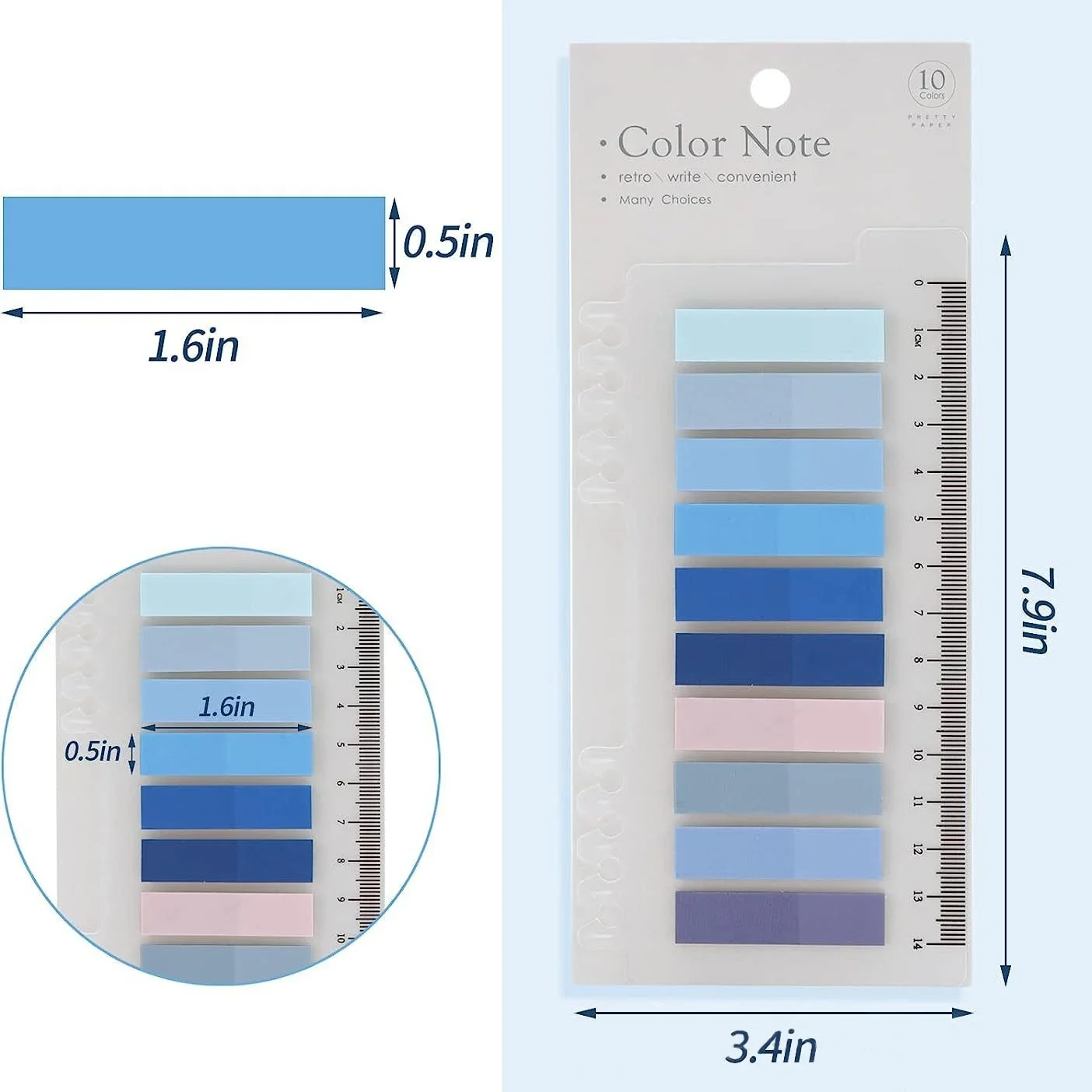 200Sheets Morandi Transparent Index Notes Paper Tabs Sticky for page Marker Planner Stickers Strip Sticky Office School Supplies thumbnail 4