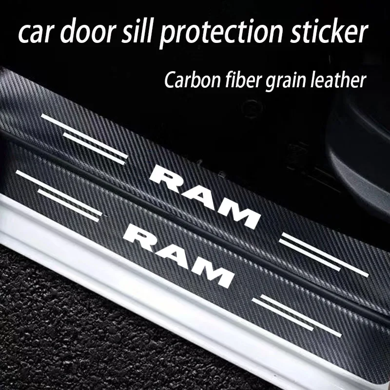 Carbon Fiber Car Trunk Bumper Protective Sticker Car doorsill Protective Sticker Tape Anti Scratch for Dodge RAM Car Accessories thumbnail 2