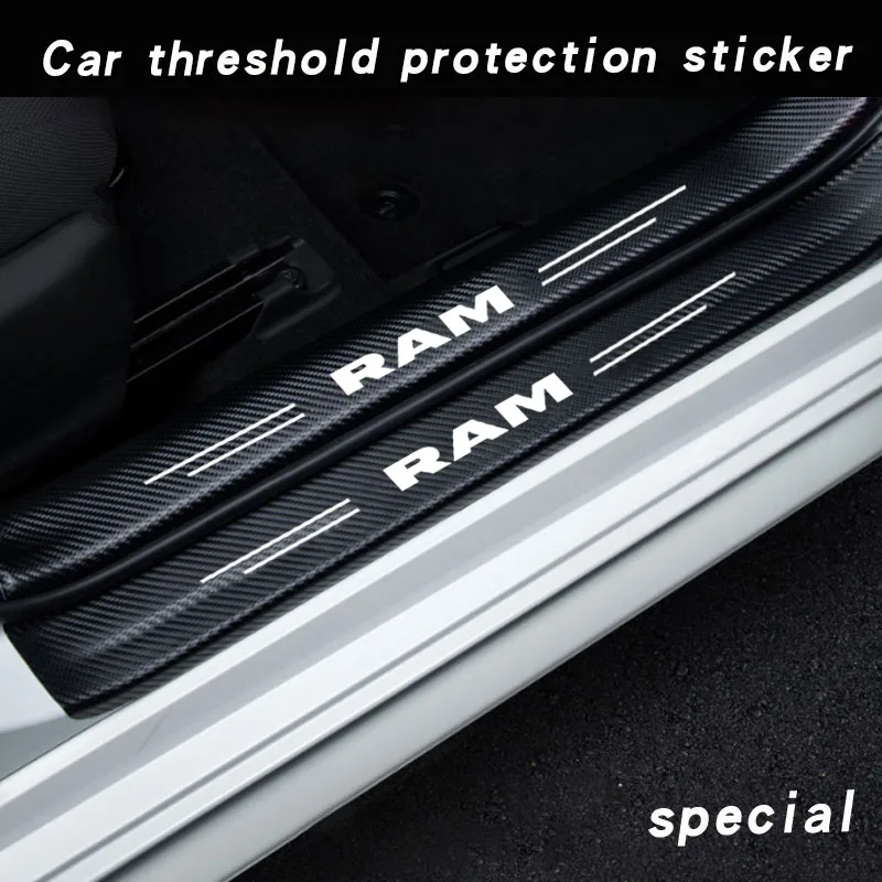 Carbon Fiber Car Trunk Bumper Protective Sticker Car doorsill Protective Sticker Tape Anti Scratch for Dodge RAM Car Accessories thumbnail 3