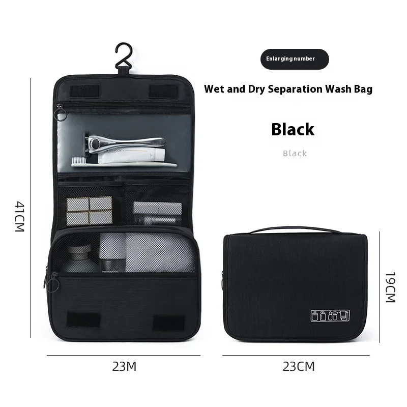 Foldable Toiletry Bag Organizer Hanging Storage Bathroom Makeup Case Cosmetic Bag Travel For Travel Business thumbnail 4