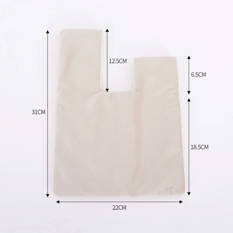 Women  Knot Wrist Bag Handmade Casual Knit Handbag Soft Velvet Tote Bag Student Reusable Shopping Bags Woman Cosmetics Bag thumbnail 5